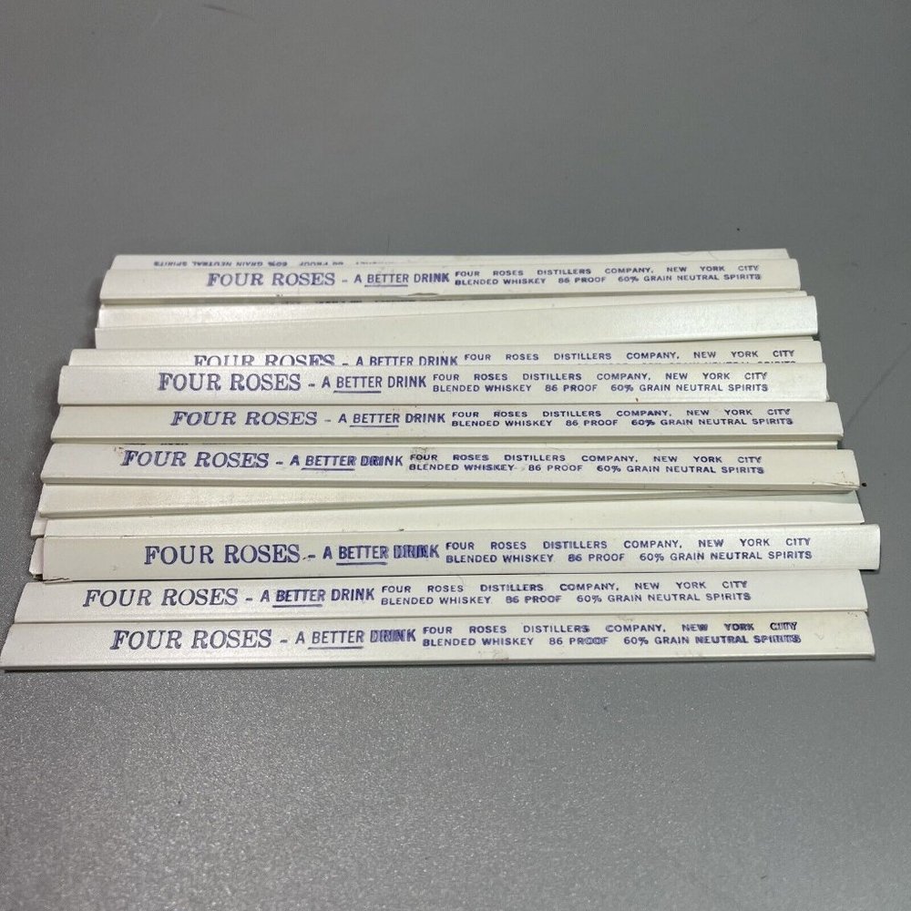 Vintage Four Roses Swizzle Sticks Drink Stirrers Lot Of 27